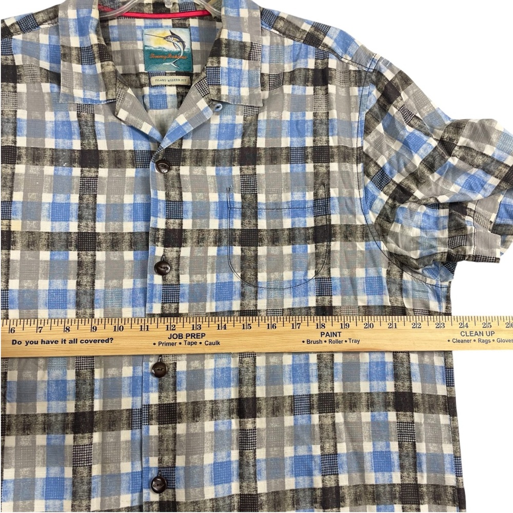 Men's‎ Tommy Bahama Modern Island Fit Silk/Cotton Blend Button Down Large - Picture 6 of 9